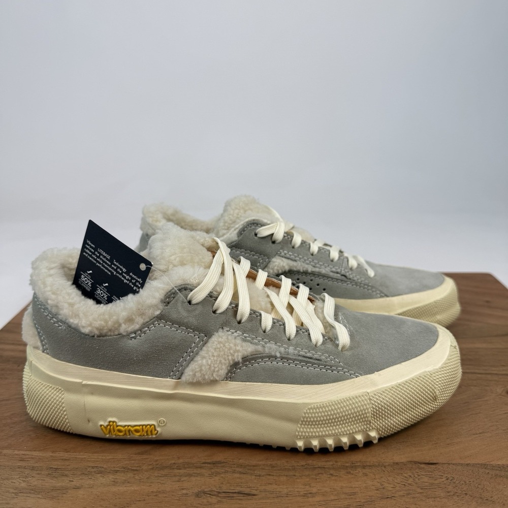 New Womens Brandblack Bravo Faux Shearling Gray Sneakers Shoes‎ Size 6 M